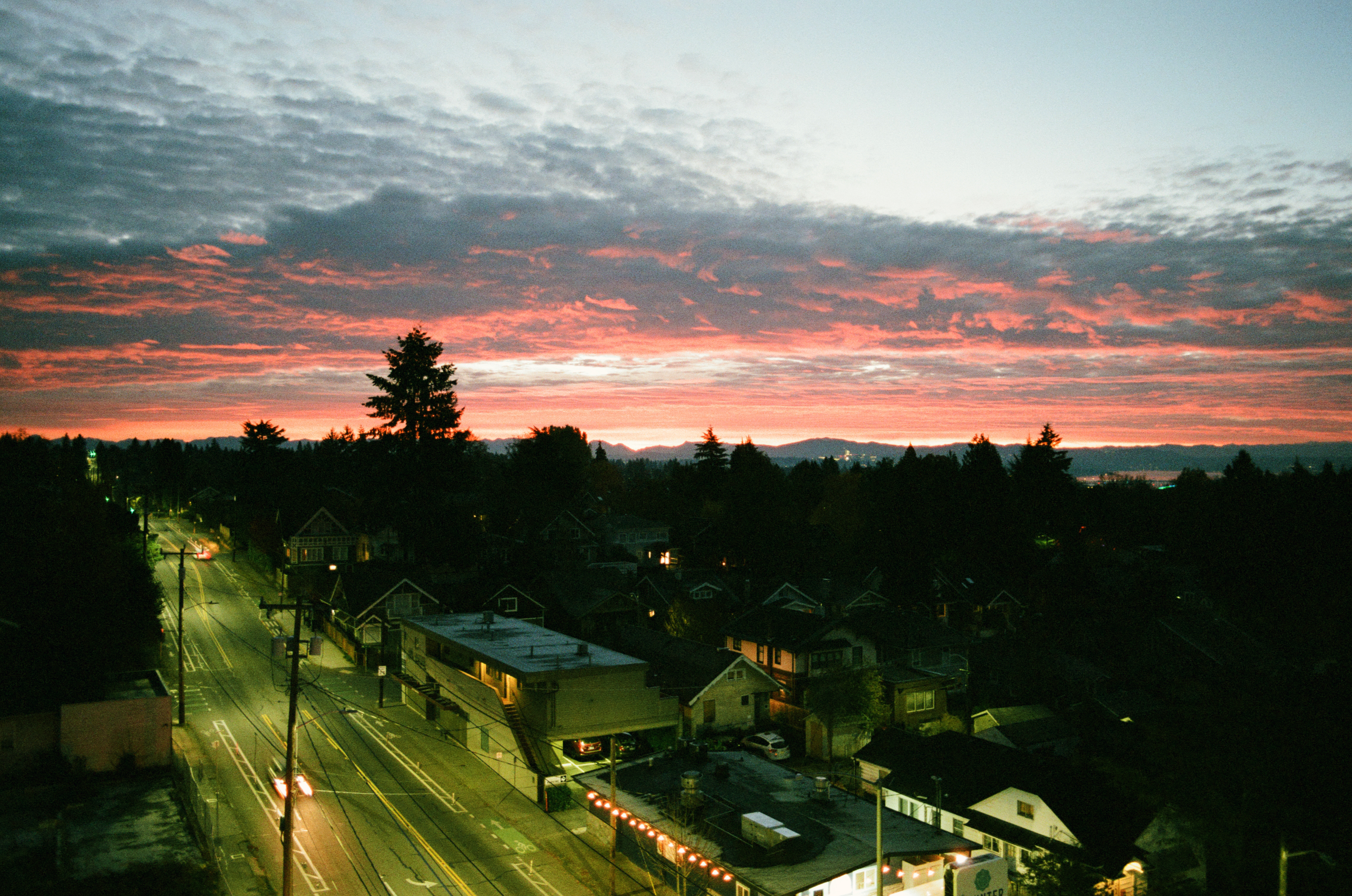 Sunrise looking towards cascades